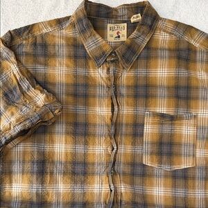 RedHead Brand Co Plaid Button Down Shirt Casual Outdoor Lightweight Relaxed Fit